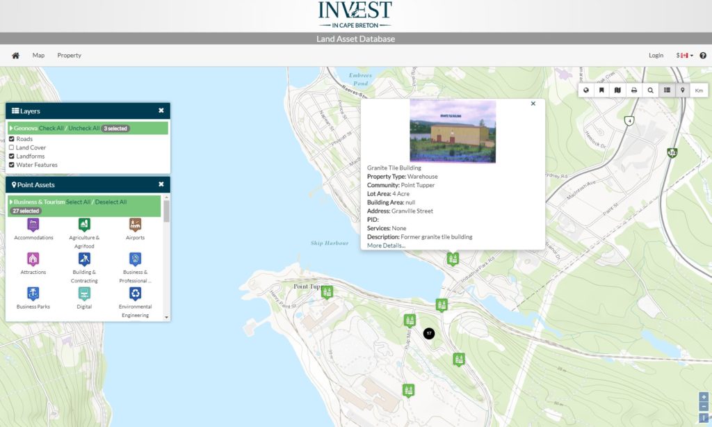 Cape Breton Partnership Property and Inventory asset Database